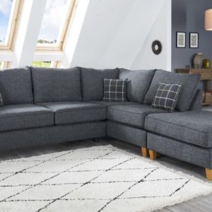 ScS Living Fabric Theo 2 Corner 1 Right Hand Facing Chaise Standard Back