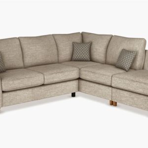 ScS Living Cream Aurora Fabric 2 Corner 1 Right Hand Facing Chaise Standard Back