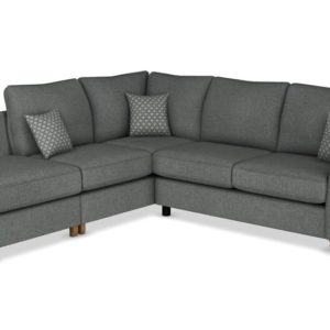 ScS Living Grey Aurora Fabric 1 Corner 2 Left Hand Facing Chaise Standard Back