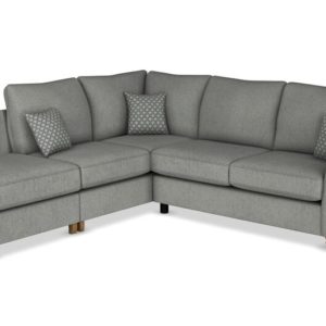 ScS Living Grey Aurora Fabric 1 Corner 2 Left Hand Facing Chaise Standard Back