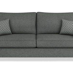 ScS Living Grey Aurora Fabric 3 Seater Sofa Standard Back | Sofa Sale