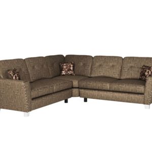 ScS Living Brown Esme Fabric 2 Corner 2 Sofa