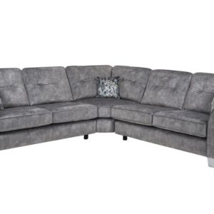 ScS Living Grey Esme Fabric 2 Corner 2 Sofa