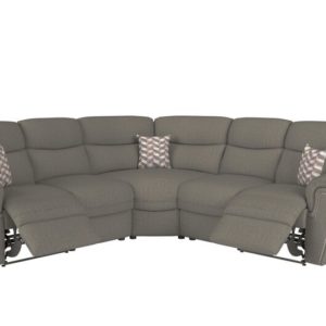 ScS Living Cream Ashton Fabric 2 Corner 2 Manual Recliner Sofa