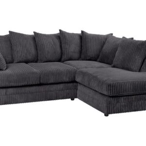 Chicago Black Corner Sofa | Fabric Corner Sofa