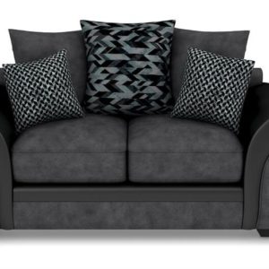 ScS Living Grey Kadie Fabric 2 Seater Sofa Scatter Back