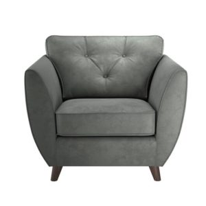 ScS Living Grey Fabric Hoxton Velvet Standard Chair